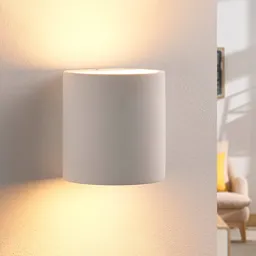 Plaster wall light Krista with G9 LED bulb