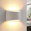 Elegant LED wall light Heiko made from plaster