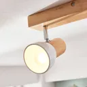Thorin - 2-bulb wood ceiling lamp