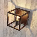 Rust-coloured wall lamp Emin made of metal