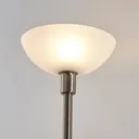 LED uplighter Jost with reading light, nickel