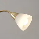 LED uplighter Jost with reading lamp, matt brass