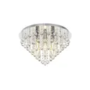 Sparkling ceiling lamp Annica with chrome panel