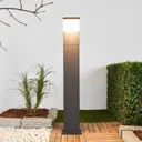 Yolena LED bollard light in graphite grey, 100 cm