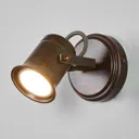 Brown-golden spotlight Cansu, GU10 LED