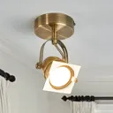 Janek - LED spotlight in antique brass, GU10