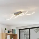 Safia curved LED ceiling light, two-bulb