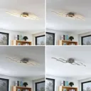 Three-bulb Safia wave-shaped LED ceiling light