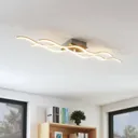 Three-bulb Safia wave-shaped LED ceiling light