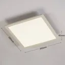 Arcchio Enja LED panel, 39.5 cm x 39.5 cm