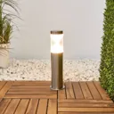 Fabrizio LED pillar lamp with hourglass look