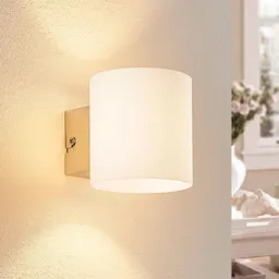 Gerrit white glass LED wall lamp