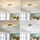 Laurenzia - LED ceiling light in chrome, dimmable