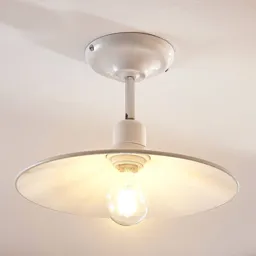 Phinea white metal ceiling light, vintage look