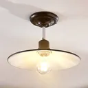 Phinea black metal ceiling lamp, vintage look