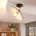 Phinea black metal ceiling lamp, vintage look
