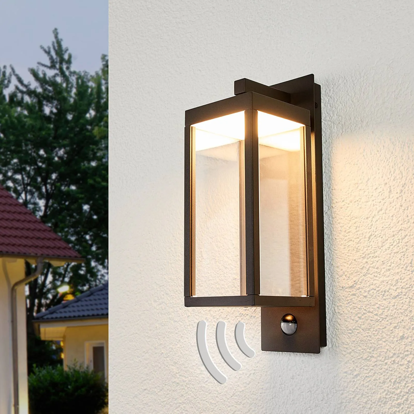 Ferdinand motion sensor outdoor wall lamp, LED