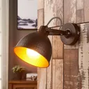 Mirielle - brown wall light, orange interior
