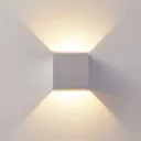 Aluminium LED wall lamp Esma, angular