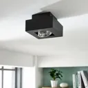 Vince LED ceiling light, 14 x 14 cm in black