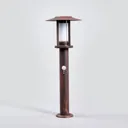 LED pillar lamp Pavlos in rust, motion detector