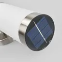 LED solar wall lamp Aleeza, stainless steel