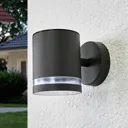 Grey LED solar outdoor wall lamp Melinda