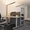 LED office floor lamp, sensor & adj. lum. colour