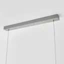 LED pendant lamp Jolinda for the office, silver