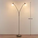 Two-bulb LED floor lamp Gwendolin
