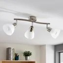 Lindby Paulina LED ceiling lamp, 3-bulb, long