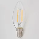 E14 LED filament candle bulb 2 W, clear, 2,700 K