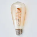 E27 LED rustic bulb Curved Line 4W, 2,200 K, amber