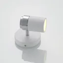 White GU10 spotlight Kardo, IP44
