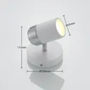 White GU10 spotlight Kardo, IP44