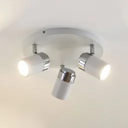 Kardo bathroom circular ceiling spot, white/chrome