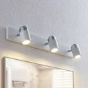 Three-bulb bathroom ceiling light Kardo, white