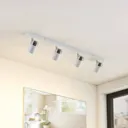 Four-bulb ceiling spotlight Kardo, IP44