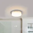 Glossy chrome LED ceiling light Cordula, IP44