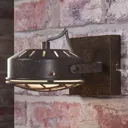 Rust-coloured LED wall light Tamin, industrial