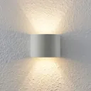 White LED wall light Zuzana, round