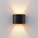 Black-golden LED wall light Zuzana, G9