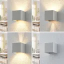Cube-shaped LED wall light Zuzana, G9 dimmable