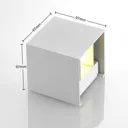 Cube-shaped LED wall light Zuzana, G9 dimmable
