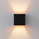 Angular LED wall lamp with a G9 bulb, black-gold