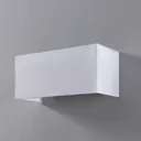 Adea fabric wall lamp, 30 cm, angular, white