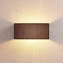 Adea fabric wall lamp, 30 cm, angular, black