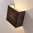 Adea fabric wall lamp, 25 cm, square, black