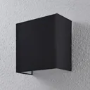 Adea fabric wall lamp, 25 cm, square, black