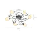 Freda pretty ceiling light, chrome